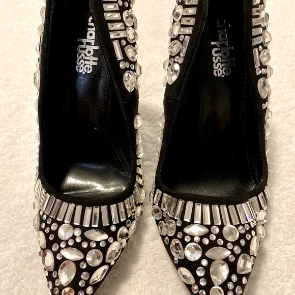 Brand New Trendy Crystal Heels By CHARLOTTE RUSSE - Box 60 - Picture 2 of 7